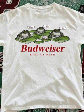 Budweiser King of Beers Frog white T-shirt